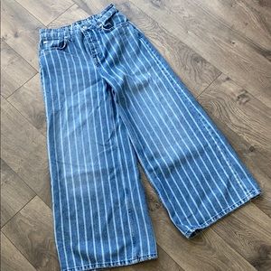 Free people wide leg striped pants